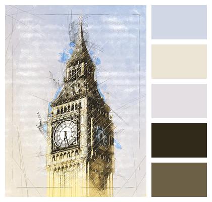Clock Clock Tower United Kingdom Image